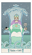 Queen of Cups Tarot card in Luna Sol deck