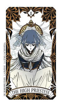 The High Priestess Tarot card in Magic Manga Tarot deck