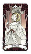 Six of Wands Tarot card in Magic Manga deck