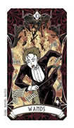 Ten of Wands Tarot card in Magic Manga deck