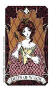 Queen of Wands Tarot card in Magic Manga deck
