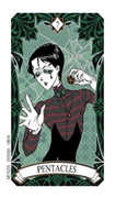 Seven of Coins Tarot card in Magic Manga deck