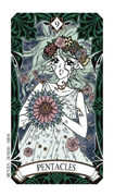 Nine of Coins Tarot card in Magic Manga deck