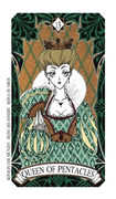 Queen of Coins Tarot card in Magic Manga deck