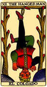 The Hanged Man Tarot card in Marseilles deck