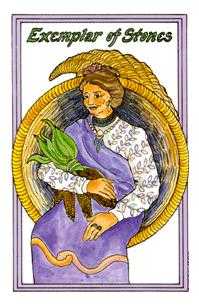 Exemplar of Stones Tarot card in Medicine Woman Tarot deck