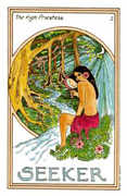The High Priestess Tarot card in Medicine Woman deck