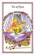 Ten of Pipes Tarot card in Medicine Woman deck