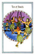 Ten of Bowls Tarot card in Medicine Woman deck
