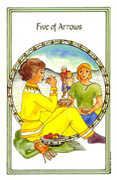 Five of Arrows Tarot card in Medicine Woman deck