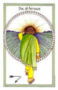 Six of Arrows Tarot card in Medicine Woman deck