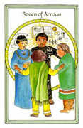 Seven of Arrows Tarot card in Medicine Woman deck