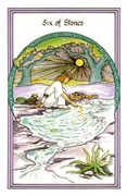 Six of Stones Tarot card in Medicine Woman deck