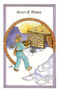 Seven of Stones Tarot card in Medicine Woman deck