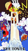 The Tower Tarot card in Melanated Classic Tarot deck