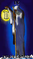 The Hermit Tarot card in Melanated Classic Tarot deck