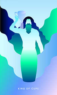 King of Cups Tarot card in Mystic Mondays Tarot deck