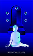 Five of Coins Tarot card in Mystic Mondays deck