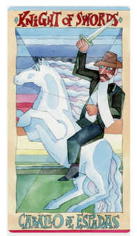Knight of Swords Tarot card in Napo Tarot Tarot deck