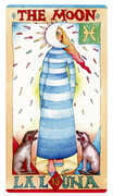 The Moon Tarot card in Napo Tarot deck