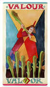 Seven of Wands Tarot card in Napo Tarot deck