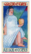 Queen of Cups Tarot card in Napo Tarot deck