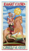 Knight of Discs Tarot card in Napo Tarot deck