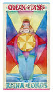 Queen of Discs Tarot card in Napo Tarot deck