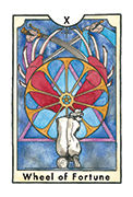 Wheel of Fortune Tarot card in New Chapter deck