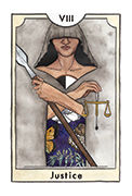 Justice Tarot card in New Chapter deck