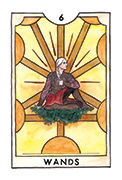 Six of Wands Tarot card in New Chapter deck