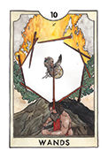 Ten of Wands Tarot card in New Chapter deck