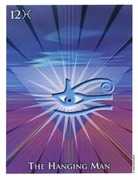 The Hanged Man Tarot card in One World Tarot deck