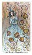 Seven of Coins Tarot card in Paulina deck