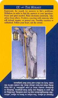 The Hermit Tarot card in Quick and Easy Tarot deck