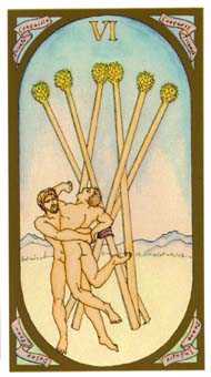 Six of Wands Tarot card in Renaissance Tarot deck