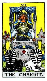 The Chariot Tarot card in Rider Waite Tarot deck