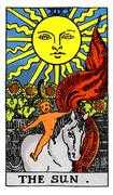 The Sun Tarot card in Rider Waite deck