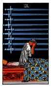 Nine of Swords Tarot card in Rider Waite deck