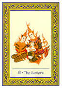 The Lovers Tarot card in Royal Thai deck