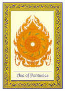 Ace of Coins Tarot card in Royal Thai deck