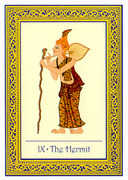 The Hermit Tarot card in Royal Thai deck