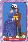 Two of Cups Tarot card in Spiral deck