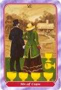 Six of Cups Tarot card in Spiral deck