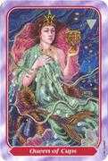 Queen of Cups Tarot card in Spiral deck