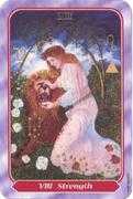 Strength Tarot card in Spiral deck
