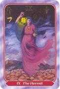 The Hermit Tarot card in Spiral deck