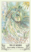 Ten of Acorns Tarot card in Spiritsong deck