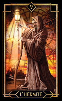 The Hermit Tarot card in Tarot Decoratif Tarot deck