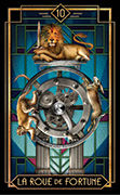 Wheel of Fortune Tarot card in Tarot Decoratif deck